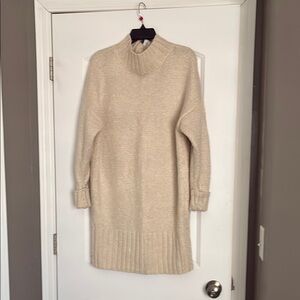 Cozy Cream Turtleneck Tunic Sweater